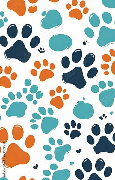 Obraz  pattern with cats and dogs