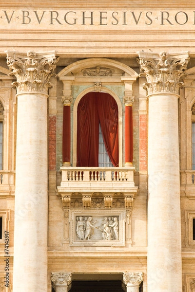 Obraz Conclave balcony  in St. Peter's Basilica in the Vatican