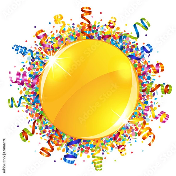 Obraz Confetti and serpentine sun
