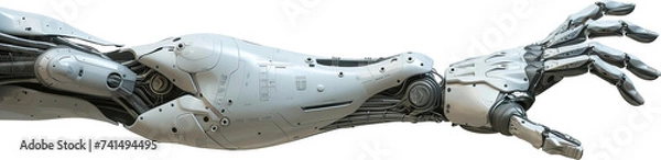 Fototapeta Robot arm isolated on transparent background