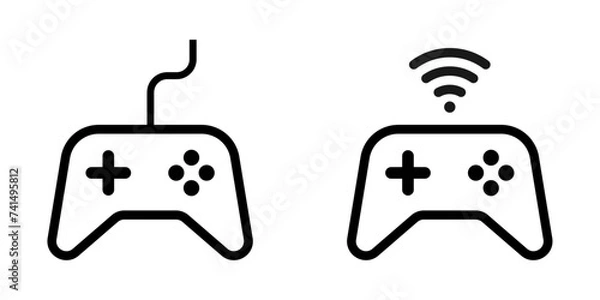 Fototapeta Black video game joystick sign icon vector design