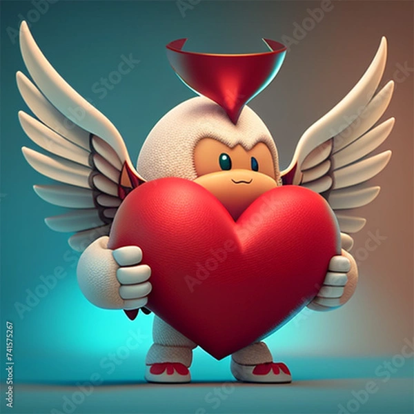 Obraz heart with wings