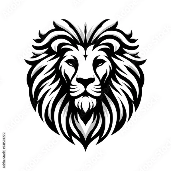 Fototapeta lion head logo vector design concept