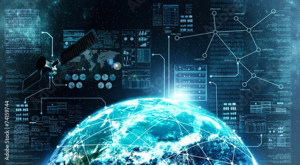 Obraz połączenie internetowe w kosmosie