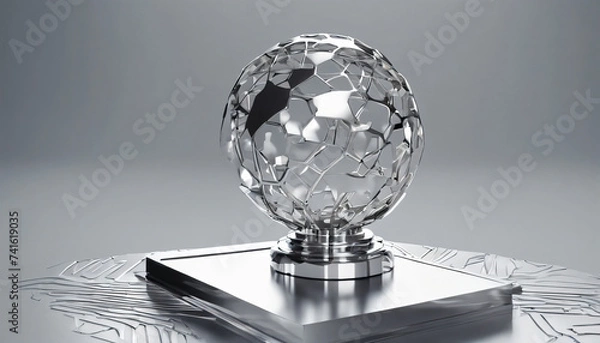 Fototapeta silver trophy cup