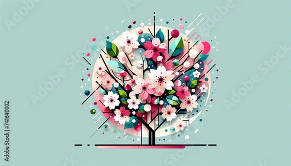 Fototapeta Generative AI Spring Icon