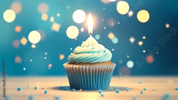 Obraz Celebration theme cake background with copy space