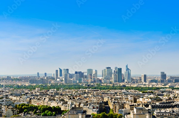 Obraz La Defense district seeing from Eiffel Tower, Paris, France