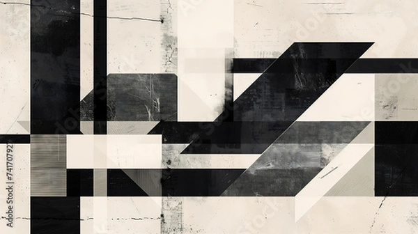 Obraz Layered Monochrome Shapes Abstract Background