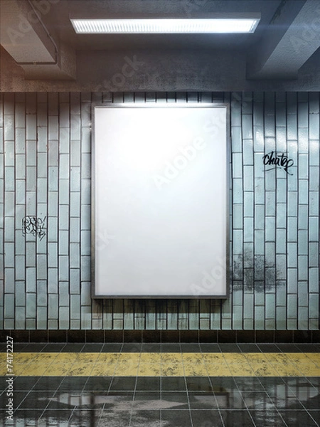 Fototapeta biały pusty plakat billboardowy wewnętrzny