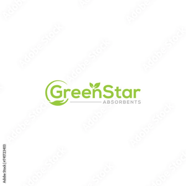 Fototapeta logo for company, abstract logo design, logo design, green logo, leaf logo, nature logo