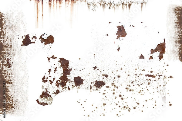 Obraz Rust texture for aging images, rusty plate style - PNG.