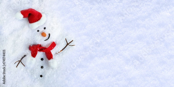 Obraz Bałwan na śniegu