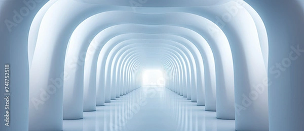 Fototapeta Long Tunnel With Light at End