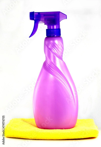 Obraz Spray bottle and yellow cloth