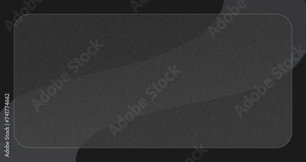 Fototapeta dark glassmorphism textured faded background with black curved shape. realistic glass morphism effect with set of transparent glass plate. Card on the pedestal ui ux illustration in futuristic mode