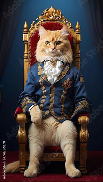 Obraz a cat logo generative ai