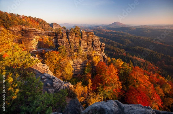 Obraz Beautiful view of the rock gate in Bohemian Switzerland.