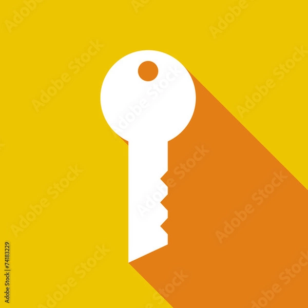 Fototapeta Long shadow icon with a key