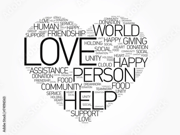 Fototapeta Productivity concept in heart word collage