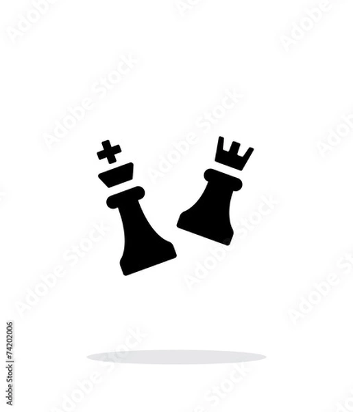 Obraz Chess attack simple icon on white background.