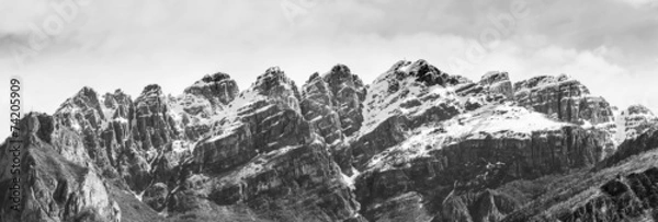 Fototapeta The topo of Mount Resegone after a snowfall