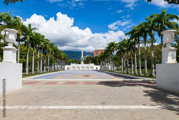 Fototapeta Caracas, Venezuela:  view of the "Paseo Los Próceres" (Walkway of the Heroes).