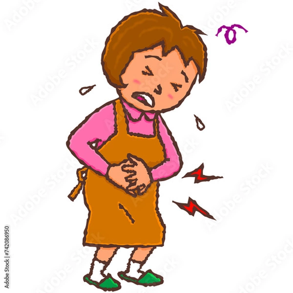 Fototapeta 患部を押さえて痛がる女性