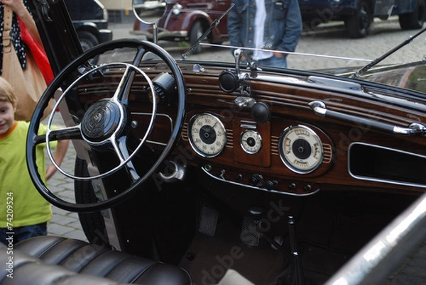 Fototapeta Cockpit Oldtimer Audi