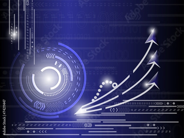 Fototapeta Digital Circle Arrow Abstract background