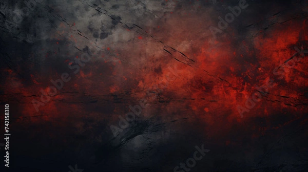 Obraz red and black grunge texture painted