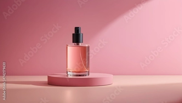 Fototapeta 3d perfume cylinder podium product view background