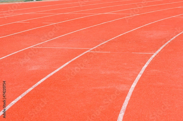 Obraz Athletic track with white line