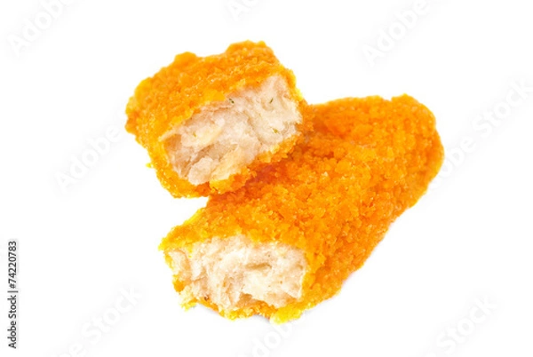 Obraz fish sticks on a white background