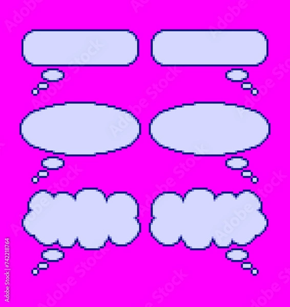 Obraz ふきだしのピクセルアート