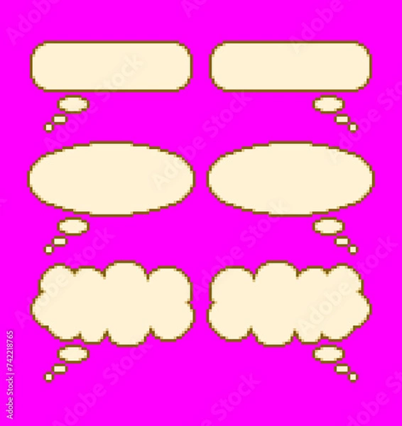 Obraz ふきだしのピクセルアート