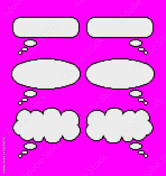 Obraz ふきだしのピクセルアート