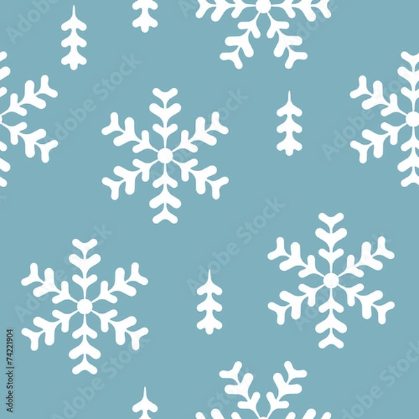 Obraz vector seamless pattern winter
