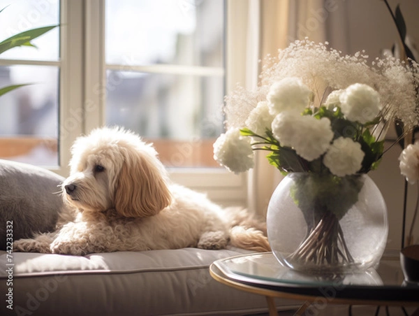 Obraz puppy in the room