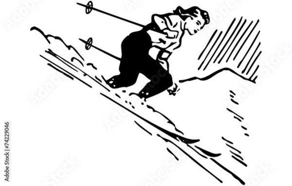 Obraz Kobieta narciarz