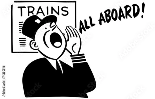 Obraz Konduktor w pociągu