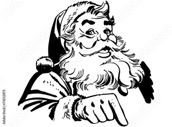 Obraz Santa Claus Pointing