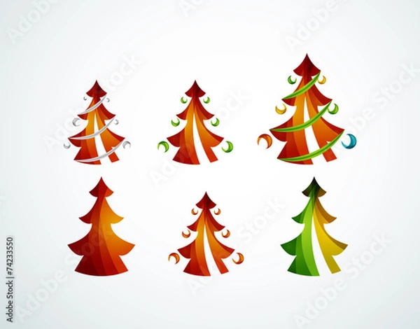 Obraz Christmas tree geometric design