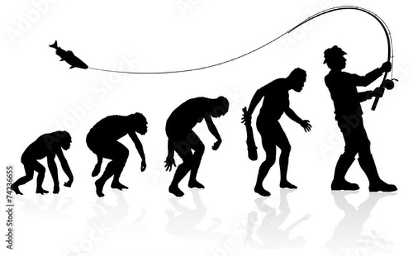 Obraz Ewolucja rybaka