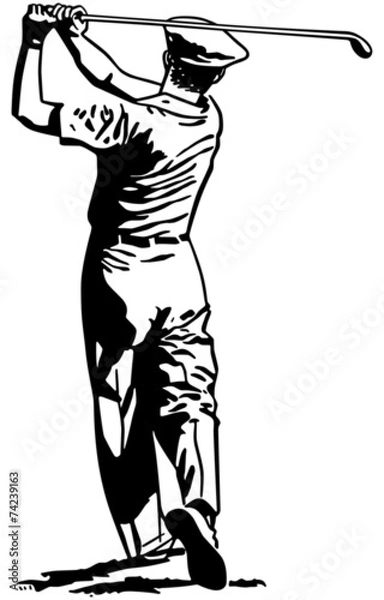 Obraz Golfista Teeing Off 2