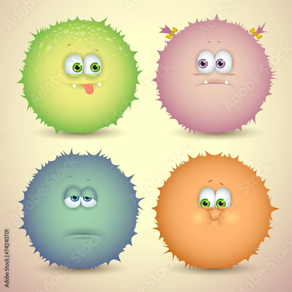 Obraz fluffy monsters