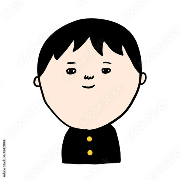 Obraz 笑顔の男子学生