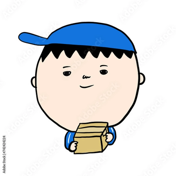 Obraz 笑顔の配達員さん