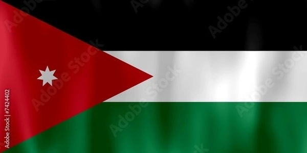 Obraz drapeau jordanie jordan flag