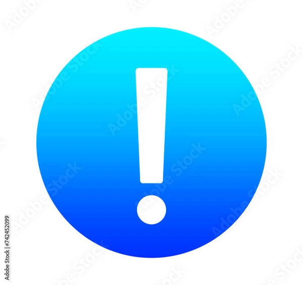 Fototapeta 青いグラデーションのびっくりマーク